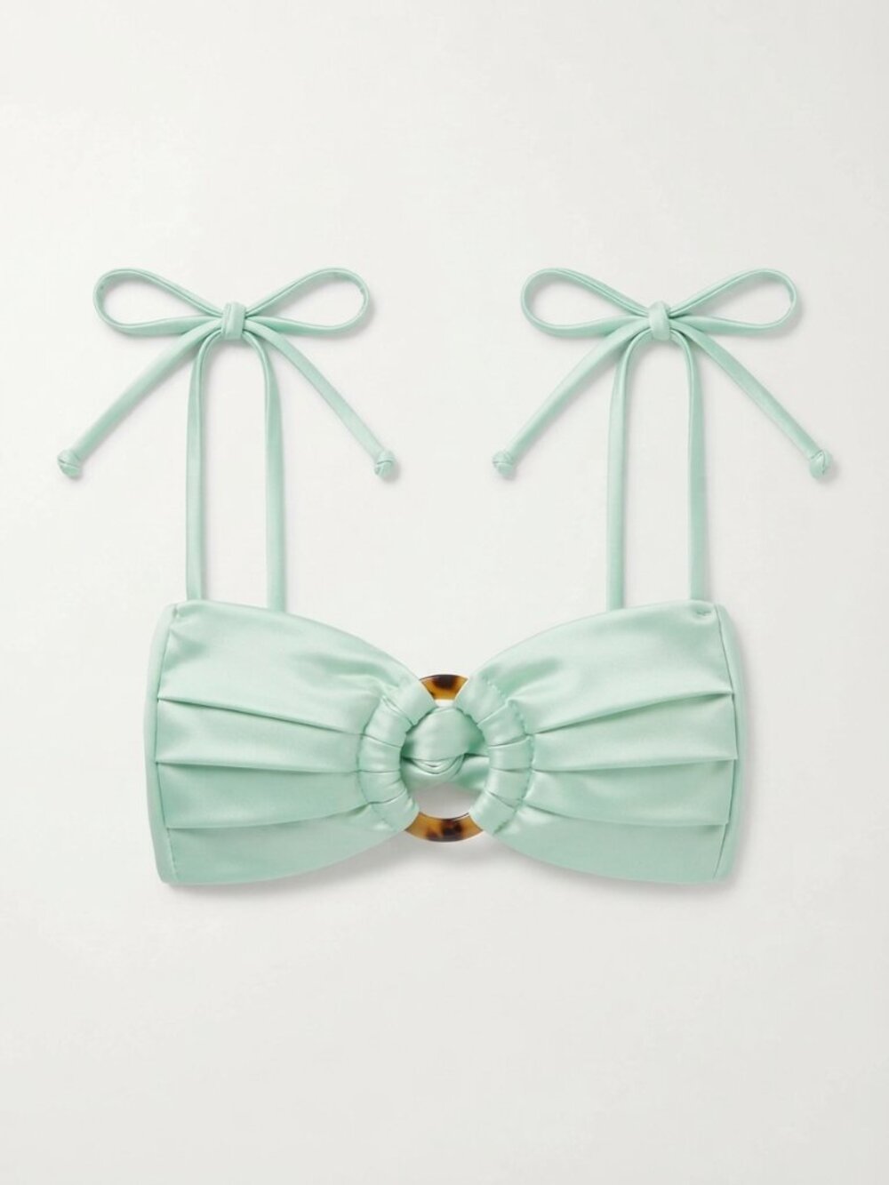 New! Montce Mint Green Tori Ties Bandeau Bikini Top Small 34371